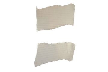 torn paper isolated on white background