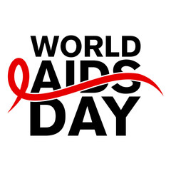 World aids day with ribbon poster design vector illustration.
