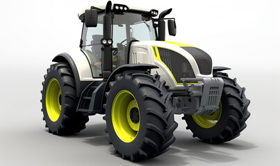 Obraz premium Small Tractor Isolated on White Background