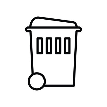 rubbish bin icon design, illustration design