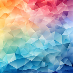 Obraz premium Colorful Low Poly Background Design, Ai Generated
