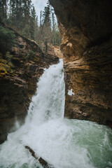 waterfall in the mountains