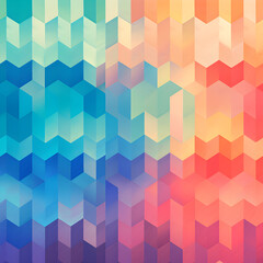 Pastel Color Geometric Shape Design Background, Ai Generated