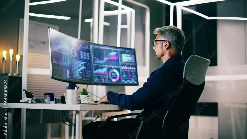 Poster business data analytics dashboard