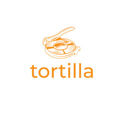 Press for making tortillas simple vector logo