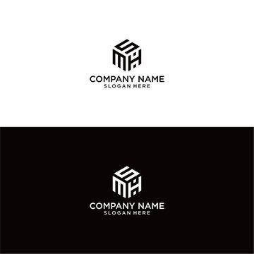 creative letter  msh logo desain vector