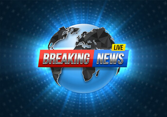 Breaking news background. Vector template for your design.
