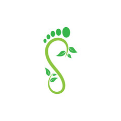 Green Carbon Footprint Icon Concept Design. Vector Illustration.