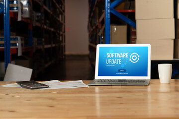 Software update on computer for modish version of device software upgrade