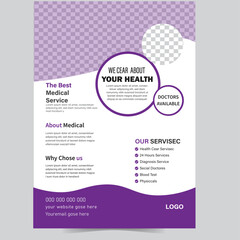 Medical Business Flyer Layout, Professional health care and medical roll up design, printing, Vector Design, Medical Flyer Designee for business Medical Poster Designee. Medical Flyer Designee