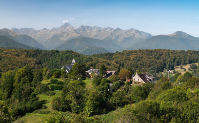 Mountain village in the Ariege Pyrenees in southwest France