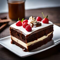 chocolate cake with cherry