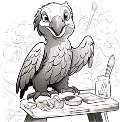 Raven Fabelwesen vectorized