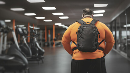 a middle-aged overweight man wants to improve his health and enters a gym for the first time,...