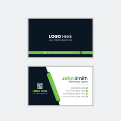 Professional creative and corporate  green color business card template