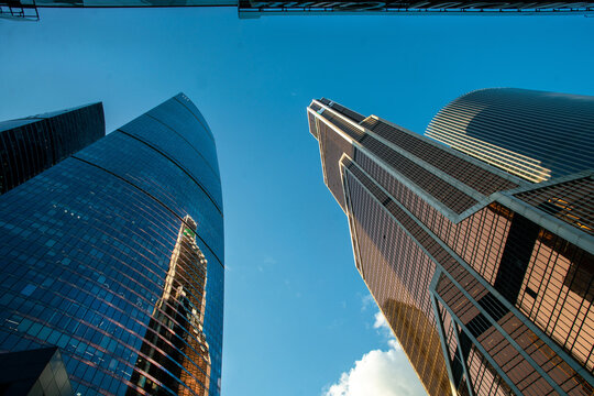 Moscow-city- so named district with skyscrapersin Moscow
