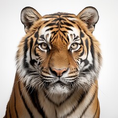 Naklejka premium Close up Tiger face head front view AI generated image