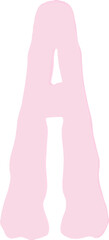 pastel pink vector letter