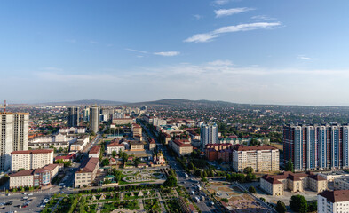Fototapeta na wymiar panorama view of the city of Grozny Chechnya