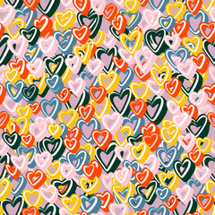 Naklejka premium seamless pattern with hearts