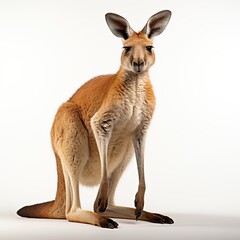 Funny red kangaroo Australian animal AI generated image
