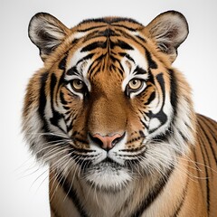Obraz premium Close up Tiger face head front view AI generated image