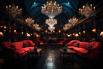 furniture of a luxurious and refined nightclub
