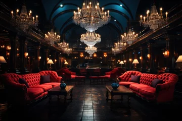 Foto op Plexiglas furniture of a luxurious and refined nightclub © jechm
