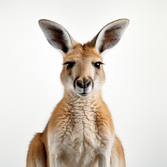 Funny red kangaroo Australian animal AI generated image