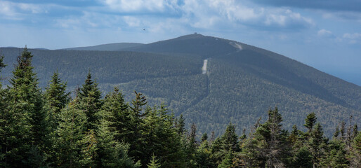 mountain landscape in the Canadian forest in the province of Quebec