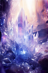 Otherworldly Beings in Ethereal Crystal Sanctuary - Colorful Spiritual AI Creation (Midjourney)