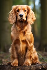 Cute cocker spaniel dog portrait