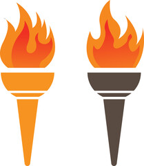  Olympic Torch symbol set