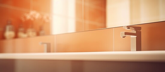 Blurry background of a bathroom for abstract purposes.