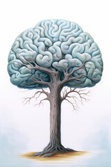 tree brain, cognitive, surealism