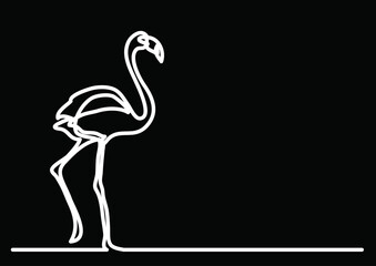 continuous line drawing vector illustration with FULLY EDITABLE STROKE of birds butterflies as nature concept decoration background