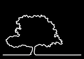 continuous line drawing vector illustration with FULLY EDITABLE STROKE of birds butterflies as nature concept decoration background