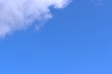 White cloud blue sky frame background 