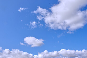 White cloud blue sky frame background 