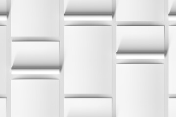 grid folded poster mockup for poster branding and posters presentation