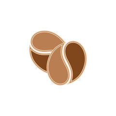 Isolated pair of coffee beans icon Vector illustration