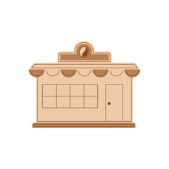 Isolated coffee shop building icon Vector illustration