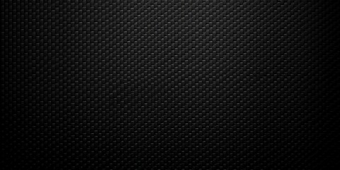Obraz premium Black chrome carbon fiber texture background, shiny metal material banner.