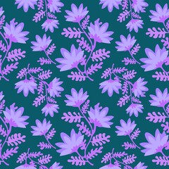 Floral summer seamless flower pattern for fabrics and linens and wrapping paper and kids clothes print and fashion