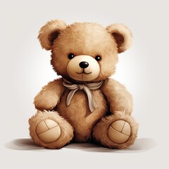 Obraz premium Cute teddy bear dolls isolated on white background