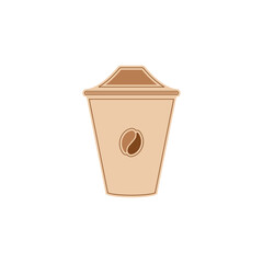 Isolated plastic cup of coffee icon Vector illustration