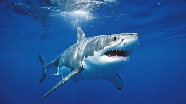 Great White Shark In The Sea