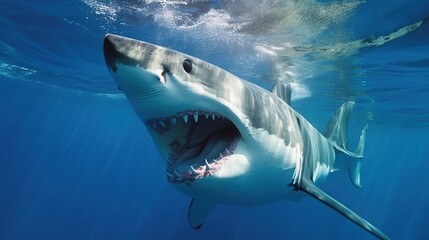 Great white shark in the sea
