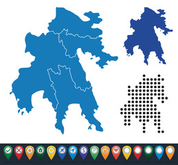 Set maps of Peloponnese province
