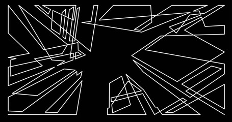 continuous line drawing vector illustration with FULLY EDITABLE STROKE of architecture modern buildings development background